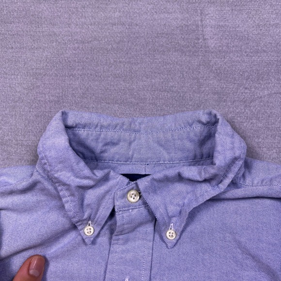 Ralph Lauren Classic Fit Oxford Button Down Shirt Mens 16 1/2 32/33 Blue - Picture 9 of 11